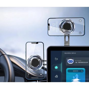   TESLA AUTÓS KIJELZŐRE MONITORRA TEHETŐ MÁGNESES TELEFONTARTÓ FÉM XO-C132