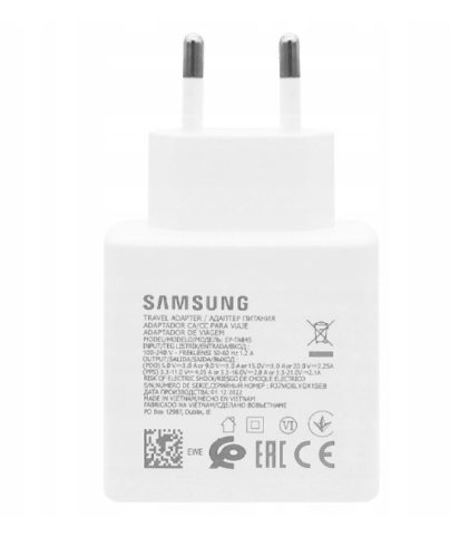 EREDETI GYÁRI SAMSUNG EP-TA845EBE 45W TYPE-C HÁLÓZATI TÖLTŐ GYORSTÖLTŐ ADAPTER FEHÉR