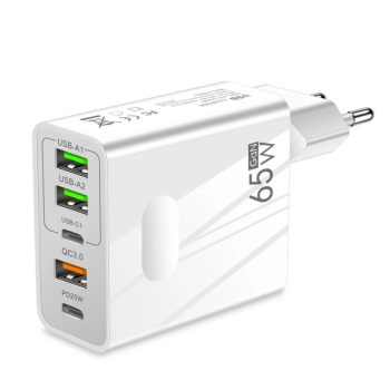   UNIVERZÁLIS TÖLTŐ GYORSTÖLTŐ ADAPTER 5 PORTOS 65W IPHONEHOZ IS JÓ! 