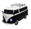 BLUETOOTH HANGSZÓRÓ KISBUSZ HIPPIBUSZ VOLKSWAGEN TRANSPORTER T1 FORMÁJÚ AUTÓ FEKETE FEHÉR