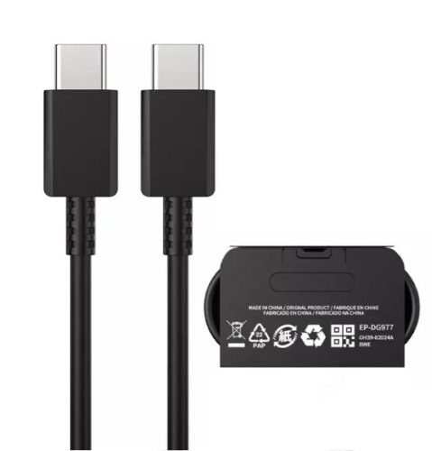 EREDETI GYÁRI SAMSUNG MINŐSÉGŰ USB-C - USB-C TÖLTŐKÁBEL FEKETE