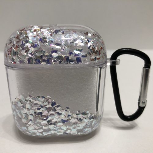 AIRPODS 1 / 2 EZÜST CSILLÁMOS LIQUID FOLYADÉKOS TOK 