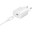 25W TYPE-C TÖLTŐ GYORSTÖLTŐ ADAPTER  + TYPE-C - TYPE-C TÖLTŐ KÁBEL FEHÉR