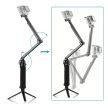 PULUZ SPORTKAMERA SZELFIBOT ÖSSZECSUKHATÓ KAR 63CM TRIPOD ÁLLVÁNY FUNKCIÓ DJI/GoPro SPORTKAMERÁKHOZ FEKETE