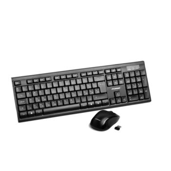   VEZETÉK NÉLKÜLI BILLENTYŰZET + EGÉR SZETT WIRELESS MAGYAR FEKETE FOREV FV-W706