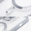 GYÁRI MINŐSÉGŰ APPLE  IPHONE 15 PRO EZÜST MÁGNESES MAGSAFE TOK