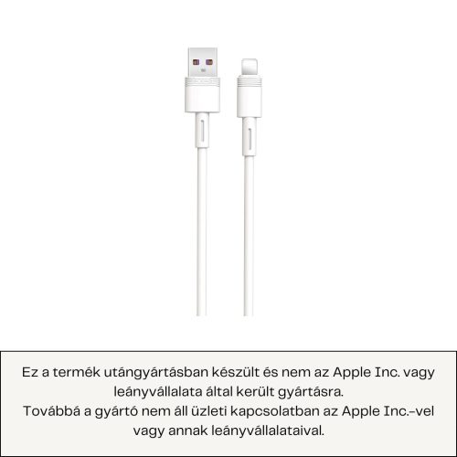 USB - LIGHTNING  IPHONE TÖLTŐKÁBEL 1M