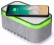 BLUETOOTH HANGSZÓRÓ VEZETÉK NÉLKÜLI TÖLTŐ DIGITÁLIS ÉBRESZTŐÓRA RGB HANGULATFÉNY ÉJSZAKAI FÉNY OKOP KP-559
