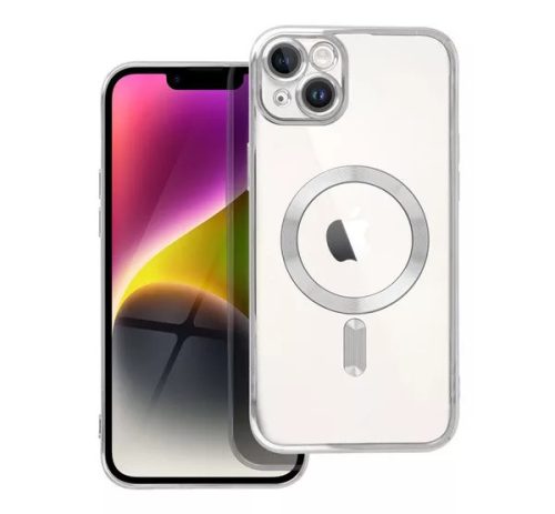 GYÁRI MINŐSÉGŰ APPLE IPHONE 15 PRO MAX EZÜST MÁGNESES MAGSAFE TOK