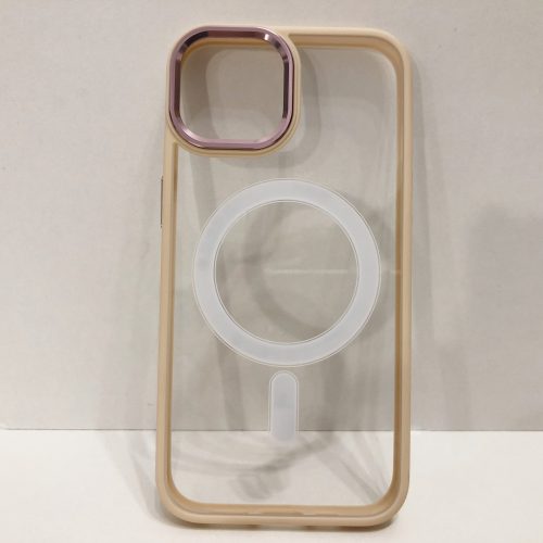 APPLE IPHONE 14 PRO MAX DIVATOS PINK BÉZS LILA SZÍNŰ MÁGNESES MAGSAFE TOK