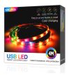 LED SZALAG 4M RGB SZÍNES IP65 VÍZÁLLÓ ÖNTAPADÓS TÁVIRÁNYÍTÓVAL 5V USB CSATLAKOZÁS KAKUSIGA KSC-1501
