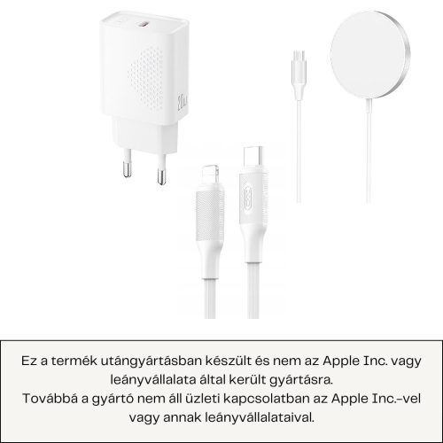 IPHONE VEZETÉK NÉLKÜLI TÖLTŐ SZETT 3IN1