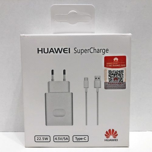 GYÁRI EREDETI HUAWEI TÖLTŐ GYORSTÖLTŐ ADAPTER SUPERCHARGE +  TYPE-C TÖLTŐ KÁBEL 