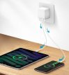 IPHONE ÉS ANDROID 35W -OS KÉT CSATLAKOZÓS USB-C HÁLÓZATI TÖLTŐ GYORSTÖLTŐ ADAPTER