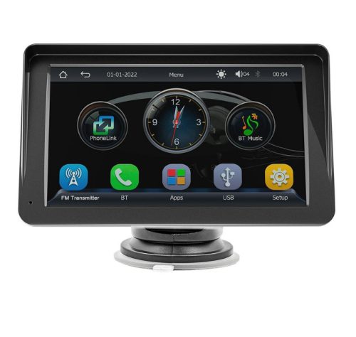 AUTÓS KIJELZŐ 7″ APPLE CARPLAY ÉS ANDROID AUTO – HORDOZHATÓ MULTIMÉDIA MONITOR CC726MC