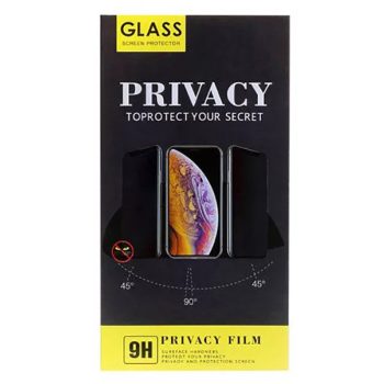   APPLE IPHONE 16E ÜVEGFÓLIA KARCÁLLÓ ÜTÉSÁLLÓ PRIVACY BETEKINTÉSGÁTLÓS FEKETE SZEGÉLY
