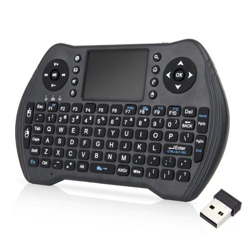 VEZETÉK NÉLKÜLI BILLENTYŰZET BEÉPÍTETT TOUCHPAD RGB LED VILÁGÍTÁS TV PROJEKTOR PC MAC KOMPATIBILIS