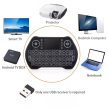 VEZETÉK NÉLKÜLI BILLENTYŰZET BEÉPÍTETT TOUCHPAD RGB LED VILÁGÍTÁS TV PROJEKTOR PC MAC KOMPATIBILIS