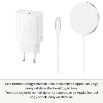   20W IPHONE TÖLTŐ GYORSTÖLTŐ ADAPTER TYPE-C + VEZETÉK NÉLKÜLI TÖLTŐ
