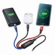 3 AZ 1-BEN LIGHTNING - TYPE-C - MiCRO USB TÖLTŐ KÁBEL1.2 M 3A KAKUSIGA KSC-804 FEKETE