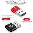 USB-A 3.0 - TYPE-C OTG ÁTALAKÍTÓ ADAPTER FEKETE