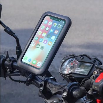   MOTOROS KERÉKPÁROS MOBILTELEFON TARTÓ VÍZÁLLÓ  360°-BAN FORGATHATÓ