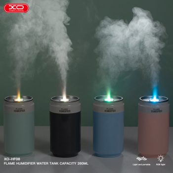   PÁROLOGTATÓ PÁRÁSÍTÓ RGB LED FÉNY ILLÓOLAJHOZ XO HF08 SZÜRKE FEHÉR