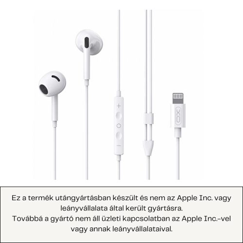 IPHONE LIGHTNING VEZETÉKES HEADSET FÜLHALLGATÓ 