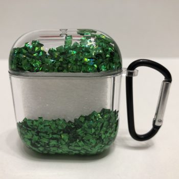 AIRPODS 1 / 2 ZÖLD CSILLÁMOS LIQUID FOLYADÉKOS TOK 