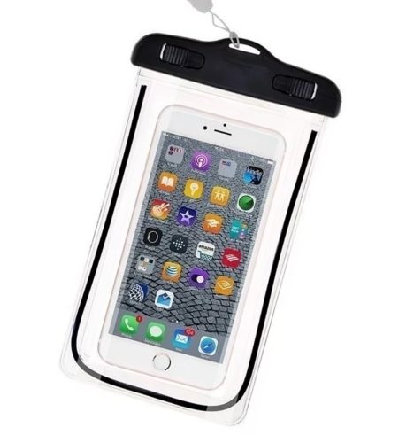 VÍZÁLLÓ TELEFON TOK 6,8" MÉRETIG FEKETE