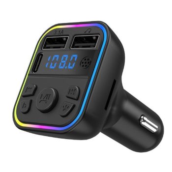   BLUETOOTH FM TRANSMITTER SZIVARGYÚJTÓ TÖLTŐ USB  TYPE C MP3 KÁRTYAOLVASÓ EARLDOM M103