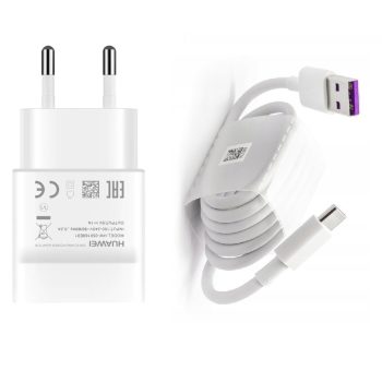   GYÁRI EREDETI HUAWEI TÖLTŐ ADAPTER 5W  + TYPE-C TÖLTŐ KÁBEL