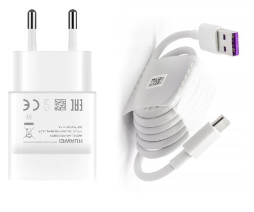 GYÁRI EREDETI HUAWEI TÖLTŐ ADAPTER 5W  + TYPE-C TÖLTŐ KÁBEL