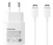 EREDETI GYÁRI SAMSUNG EP-TA800XWEGWW TYPE-C 25W HÁLÓZATI TÖLTŐ GYORSTÖLTŐ ADAPTER + EP-DG977BWE 1M TÖLTŐKÁBEL ADATKÁBEL FEHÉR