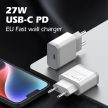 IPHONE 27W TÖLTŐ ADAPTER + TYPE-C-TYPE-C  KÁBEL IPHONE 15 16 17 SZÉRIÁHOZ