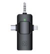 DUPLA VLOG VLOGGER CSIPTETŐS VEZETÉK NÉLKÜLI MIKROFON IPHONE LIGHTNING  3,5" JACK CSATLAKOZÓ