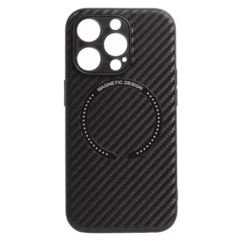APPLE IPHONE 16E MAGSAFE KOMPATIBILIS TOK TPU CARBON FEKETE